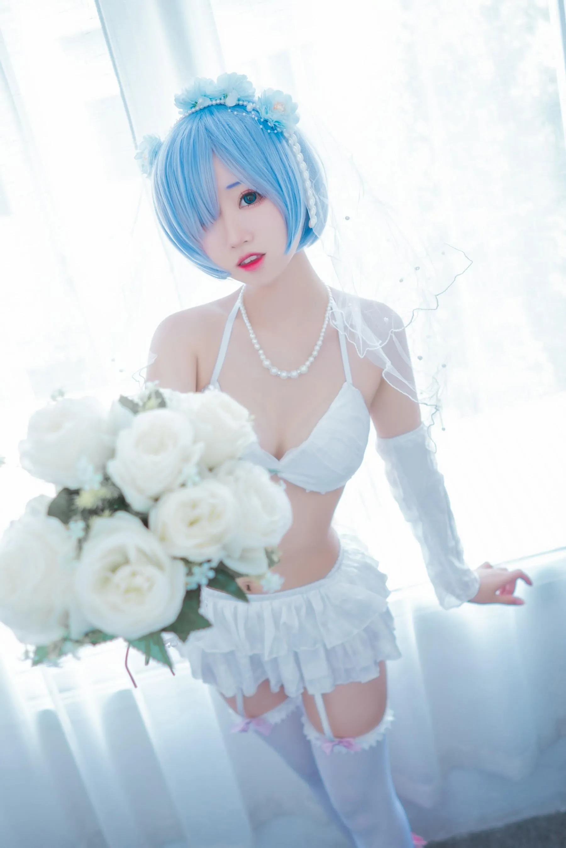 猫君君_MaoJun – NO.22 蕾姆内衣花嫁 [41P]插图2